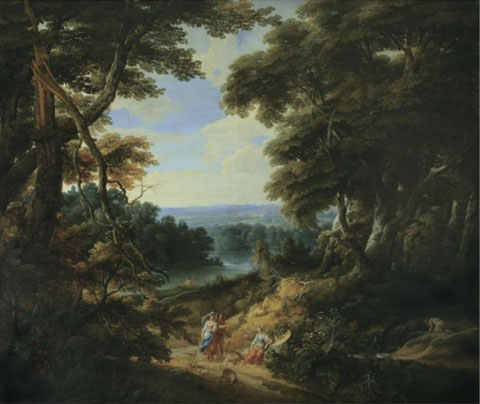 Landscape with a castle and figures